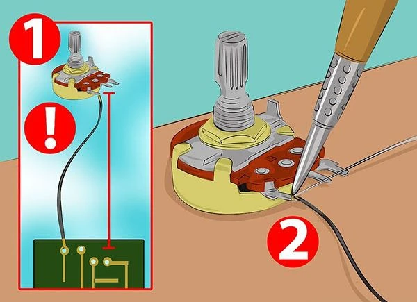 Bước 2: Nối đất chân số 1