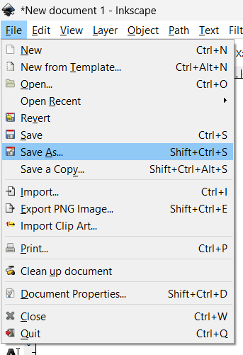 Chọn File → Save As...